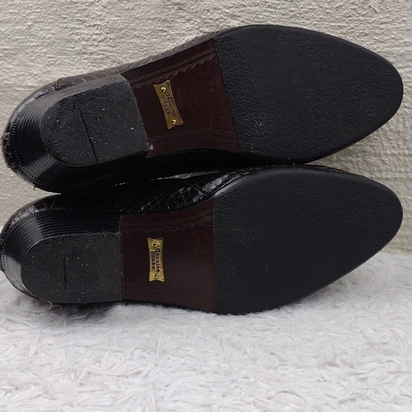 Giorgio Brutini Dark Brown Genuine Snakeskin Leather Almond Toe Chelsea Boot main image 6